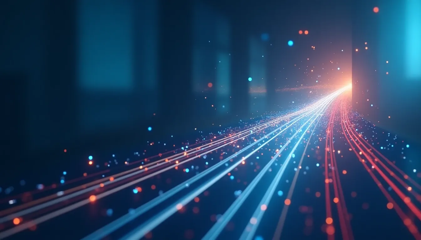 Futuristic digital superhighway